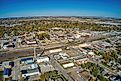 Aerial view of the small town of Columbus, Nebraska