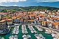 Aerial view of Bermeo, Spain.