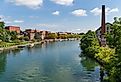 Cayuga and Seneca Canal in Seneca Falls, New York State.