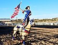 Old Abiquiu - Rio Arriba County Fairgrounds, El Rito Highway in Abiquiu, New Mexico. Image credit Larry Lamsa, CC BY 2.0 <https://creativecommons.org/licenses/by/2.0>, via Wikimedia Commons