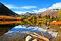 Autumn landscape near Sabrina Lake in Bishop, California.