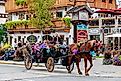 Downtown street in Leavenworth Washington. Editorial credit: randy andy / Shutterstock.com