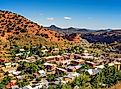 Aerial view of Bisbee, Arizona.