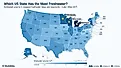 infographic showing US states by freshwater
