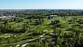 Aerial view of a golf course near Wilmington in Delaware.