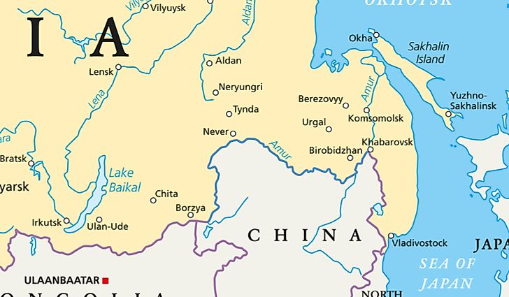 The biggest cities in russia s far east worldatlas