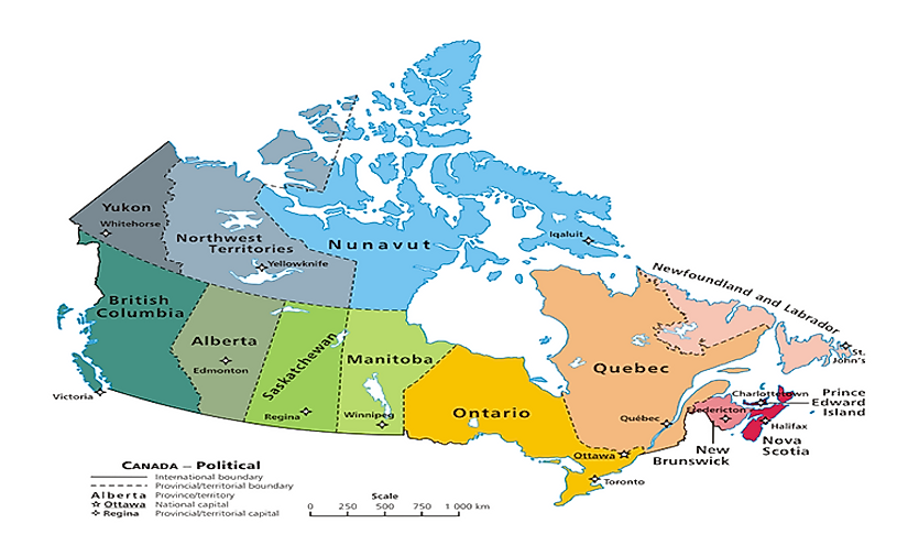 The Largest And Smallest Canadian Provinces/Territories By Area ...