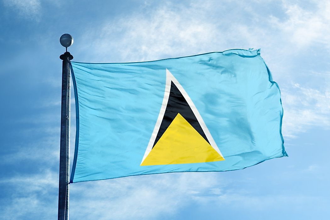 What Do The Colors And Symbols Of The Flag Of Saint Lucia Mean?