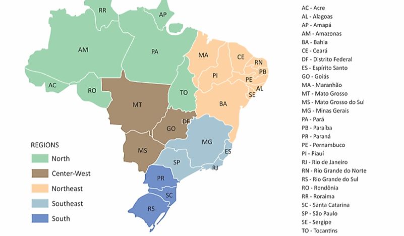 The Five Regions Of Brazil Worldatlas Com