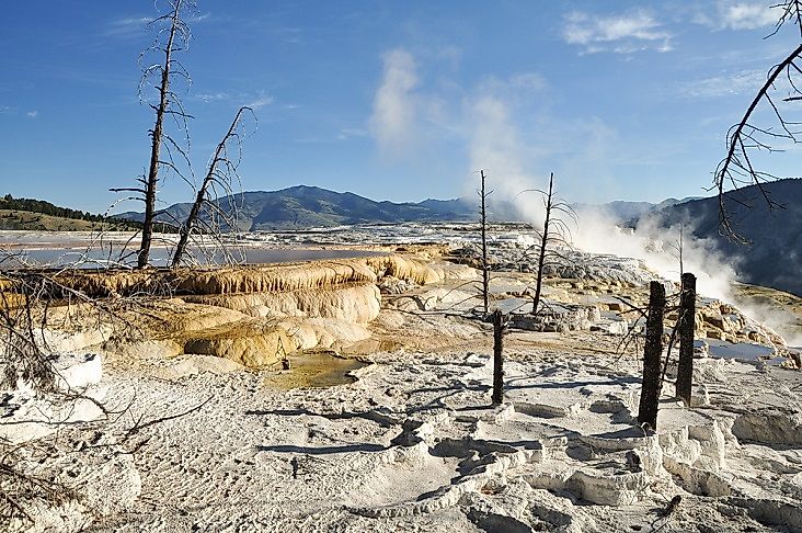 Mammoth Hot Springs, Wyoming - Unique Places Around the World