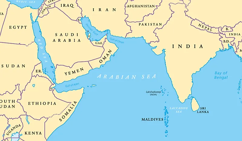 Which Countries Have Coastlines On The Arabian Sea? - WorldAtlas.com