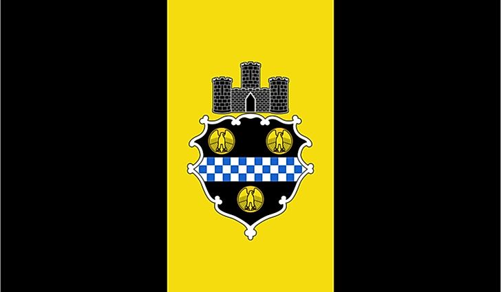 Flags With Gold and Black