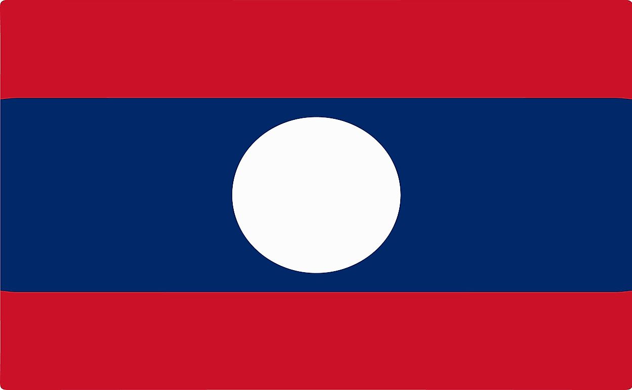 What Do The Colors And Symbols Of The Flag Of Laos Mean?