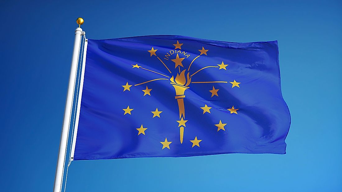 Indiana State Flag - WorldAtlas.com