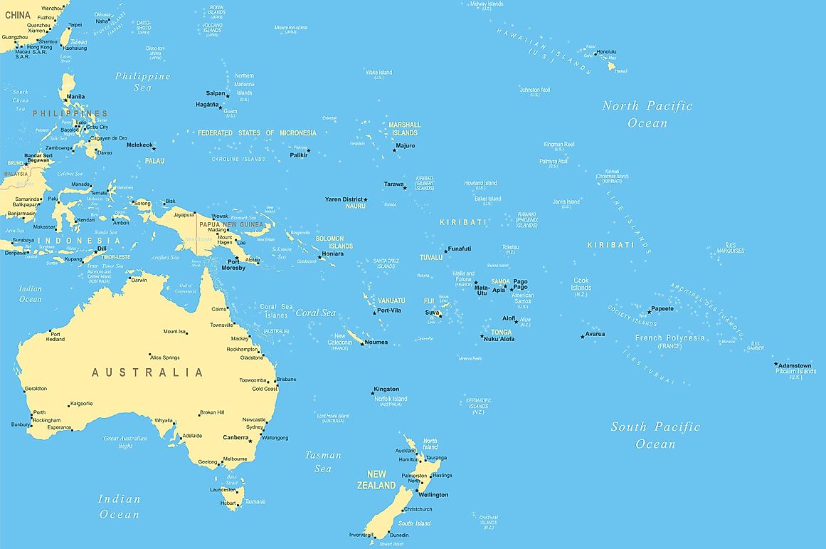 Image result for oceania map