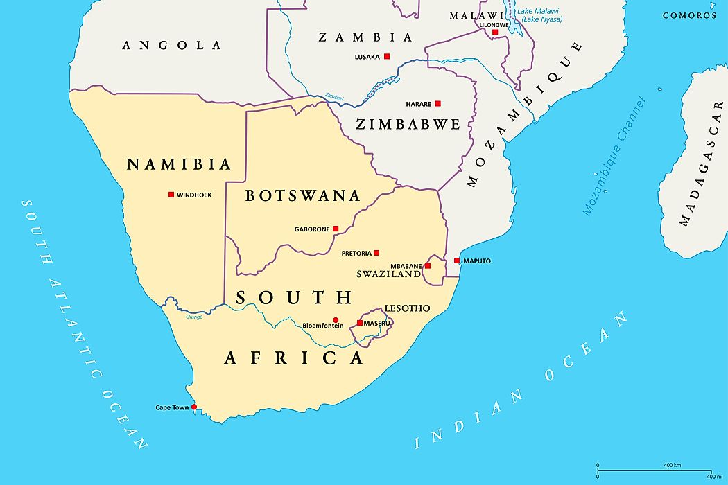 Which countries are part of southern africa worldatlas