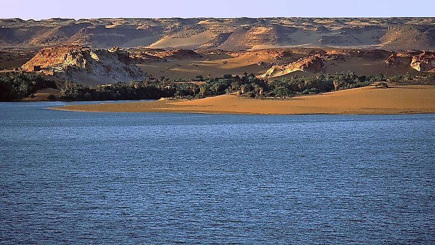 Ounianga Lakes Of The Sahara In Chad