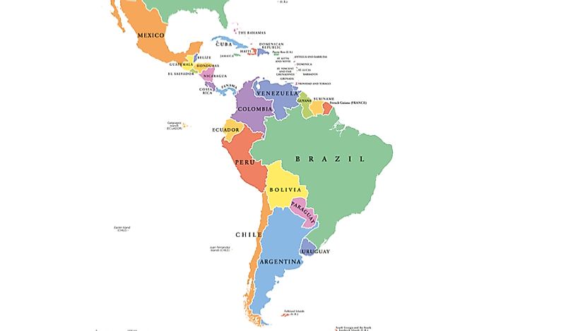 Latin america map
