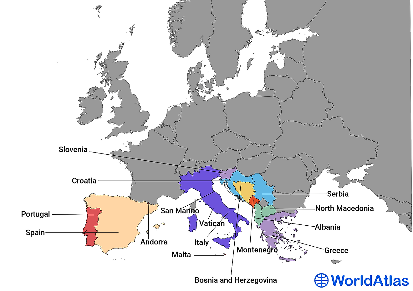 Какие европейские народы первыми начали исследование южной. Южная Европа на карте. Центральная и Южная Европа. Страны Южной Европы. Europe South страны.