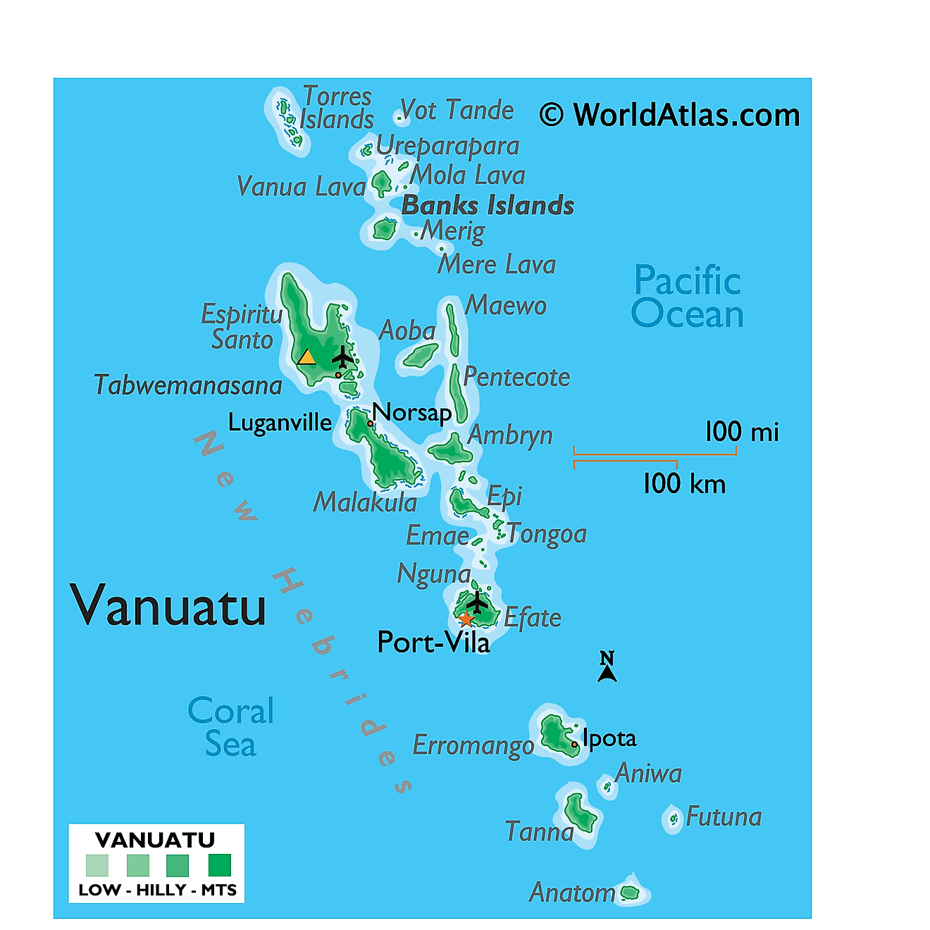 tourist map of vanuatu