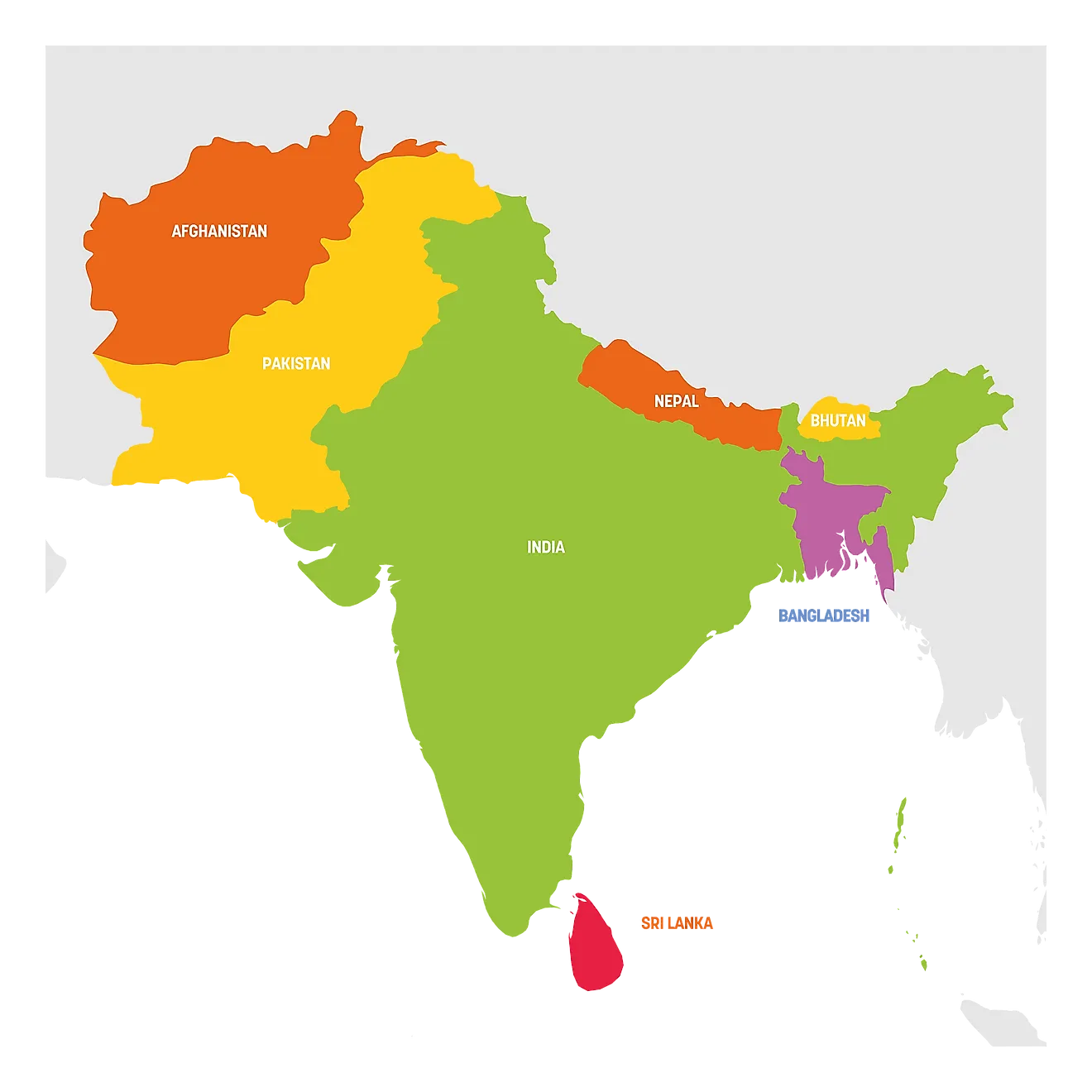 Indian Subcontinent Map Countries Population History Britannica | My ...