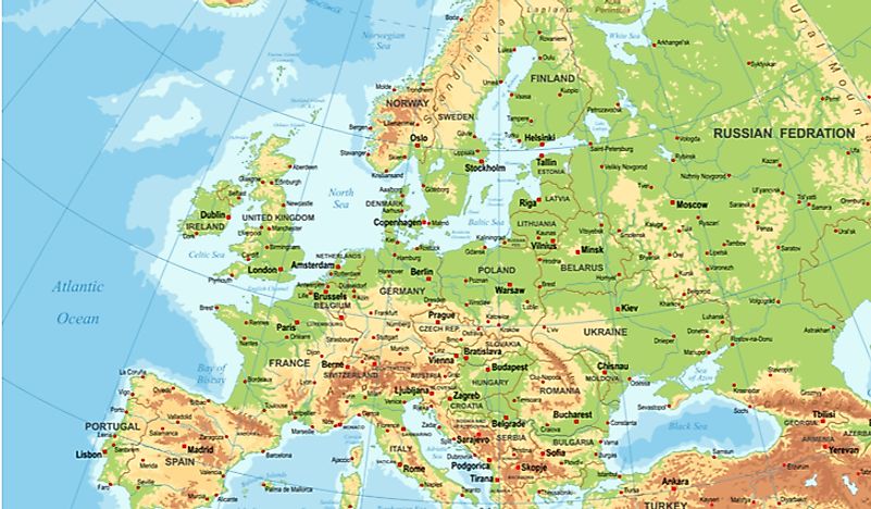 The Major Mountain Ranges In Europe - WorldAtlas