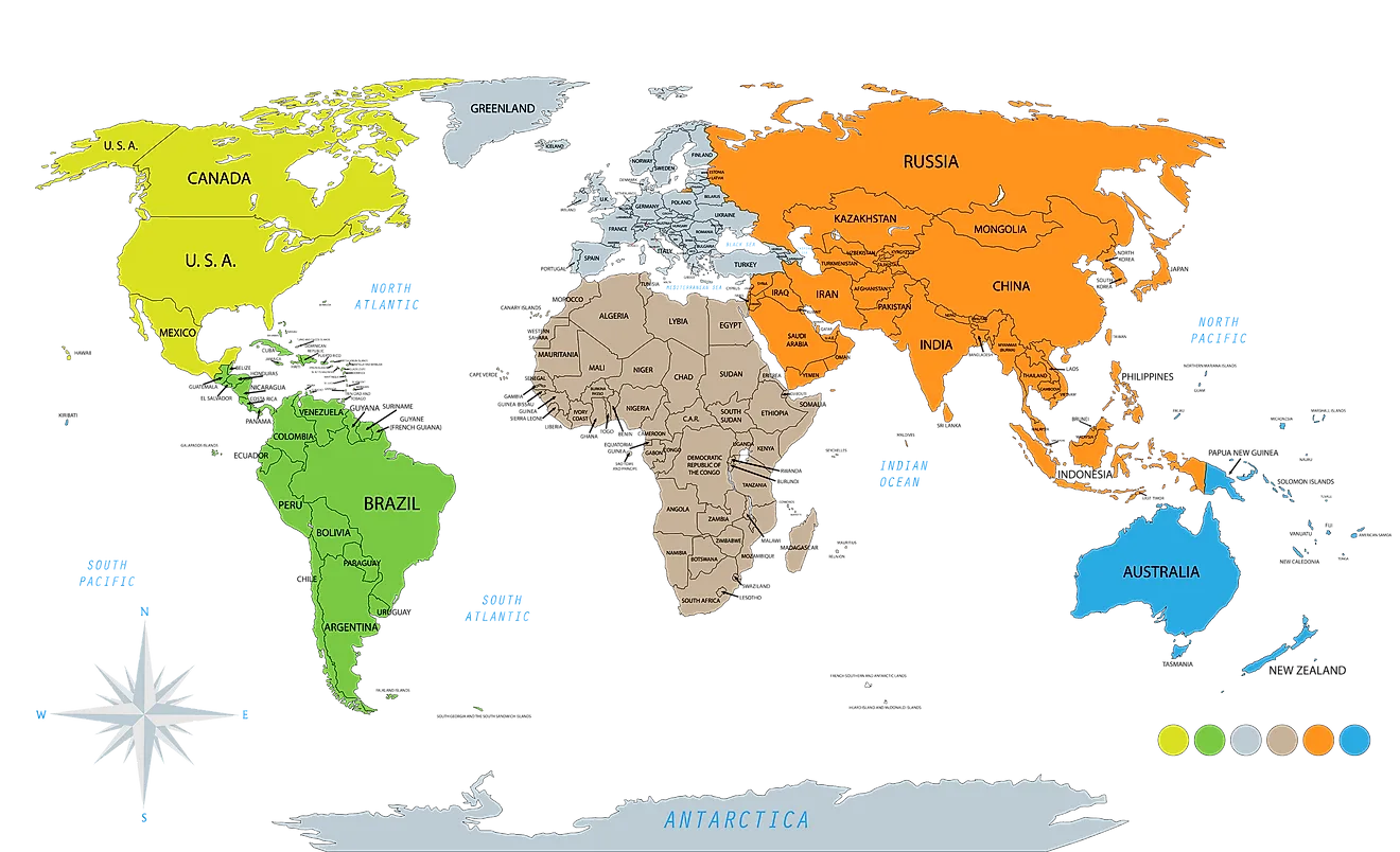 World Map With All Continents world-map-with-all-continents