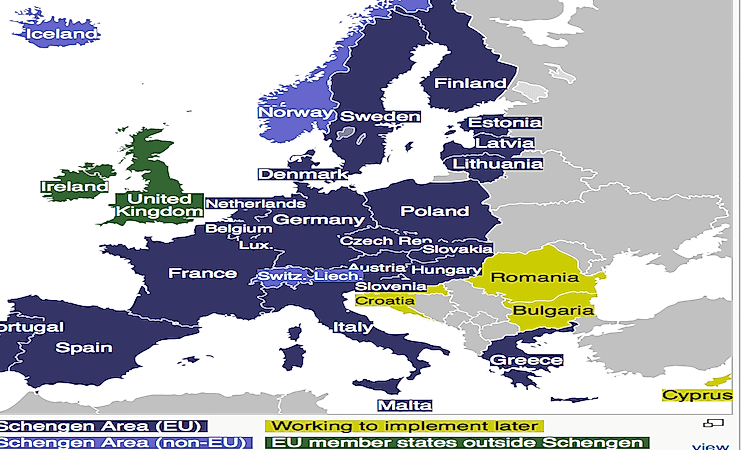 Schengen Countries WorldAtlas