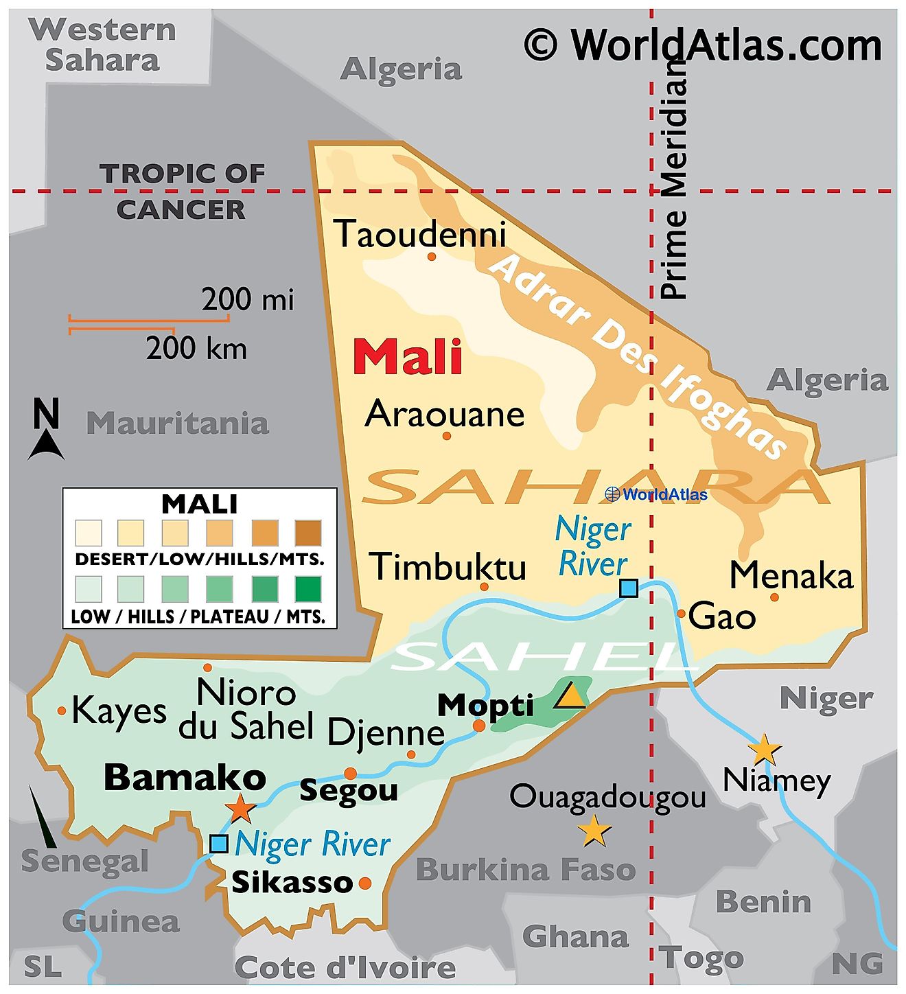 Mali Maps & Facts World Atlas