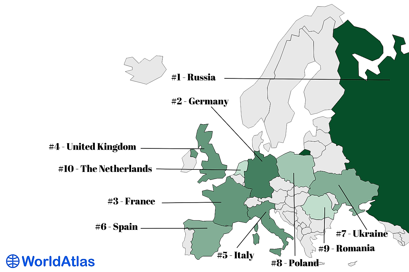 telex foredrag reservation The 10 Most Populated Countries In Europe - WorldAtlas