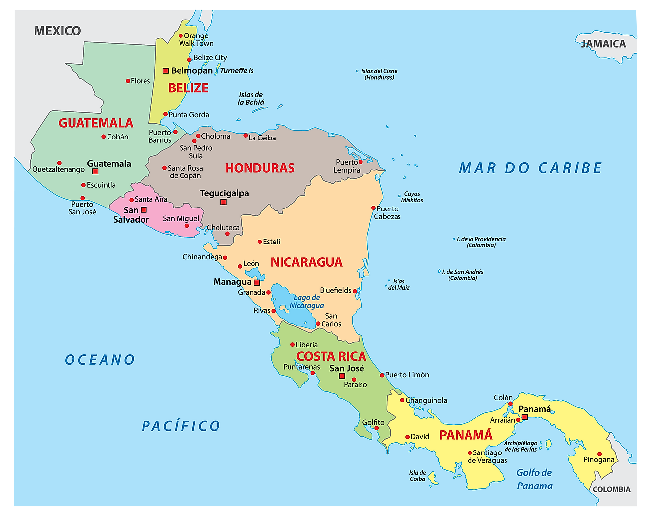 The 7 Countries Of Central America Worldatlas