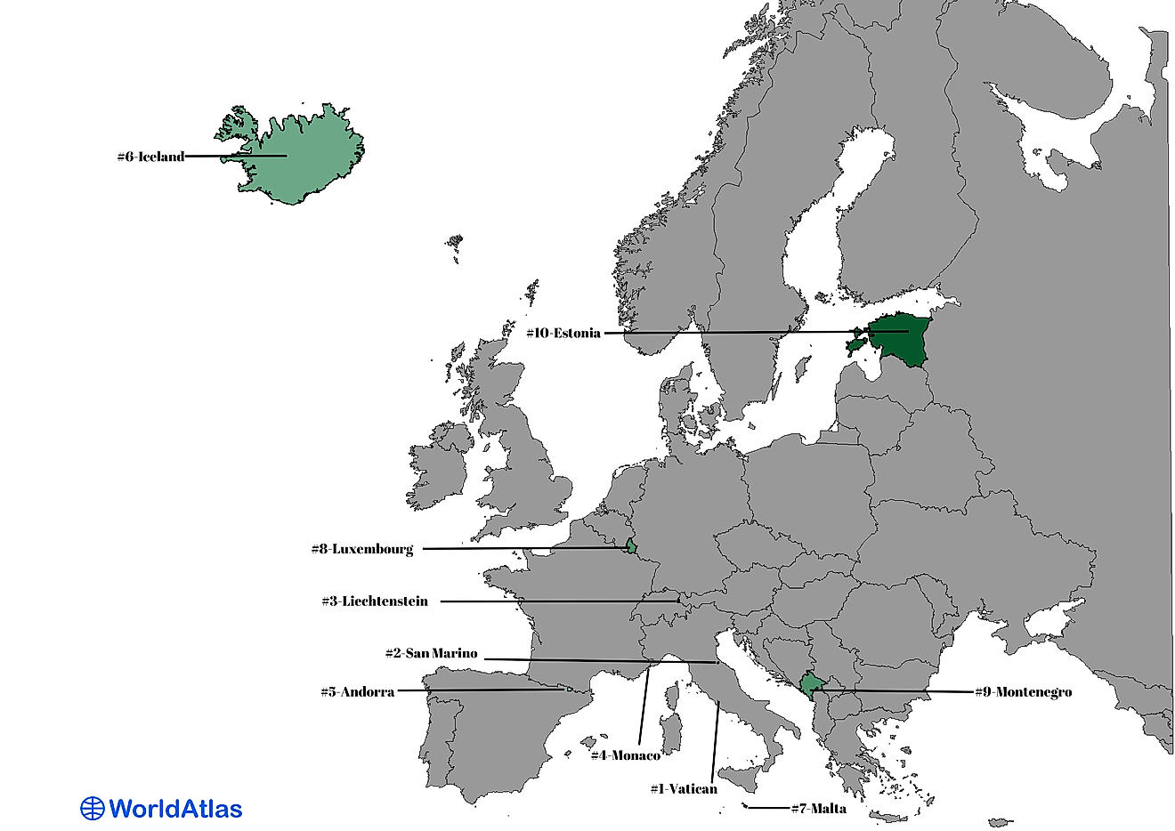 The 10 least populated countries in europe worldatlas