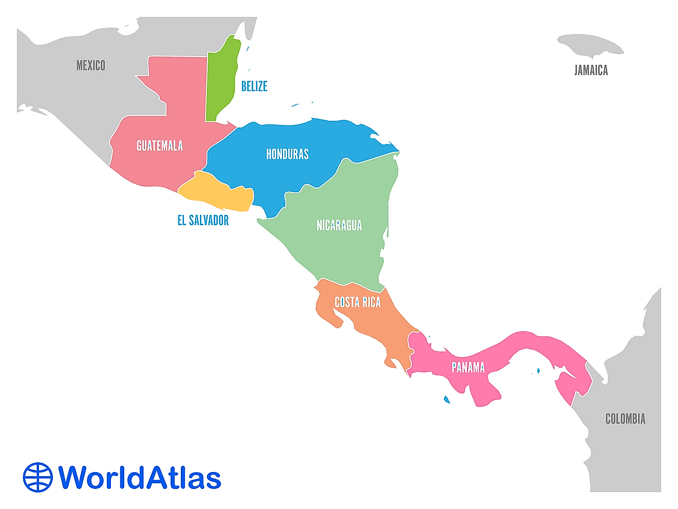 Central America Map 