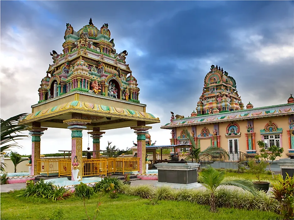 A Hindu temple in Mauritius.