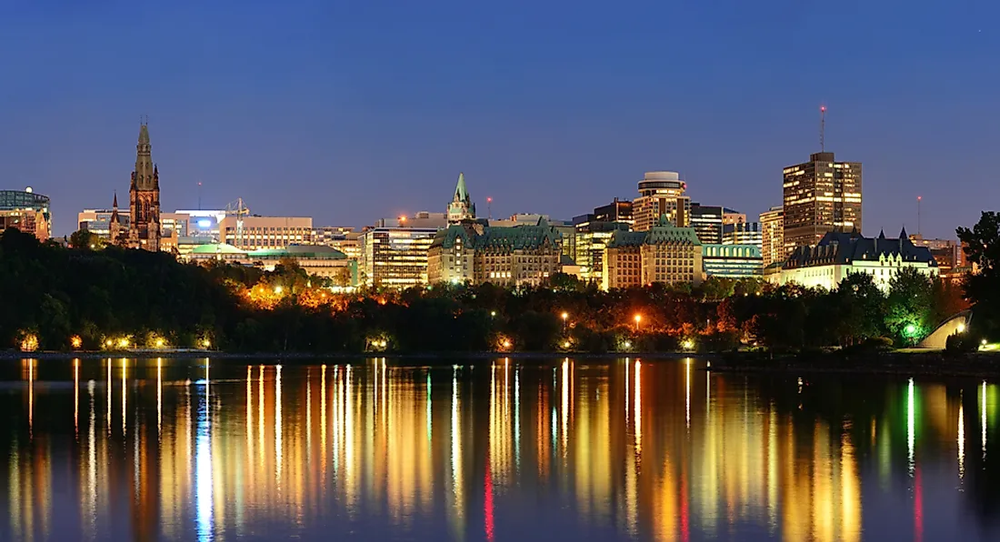 The skyline of Ottawa. 