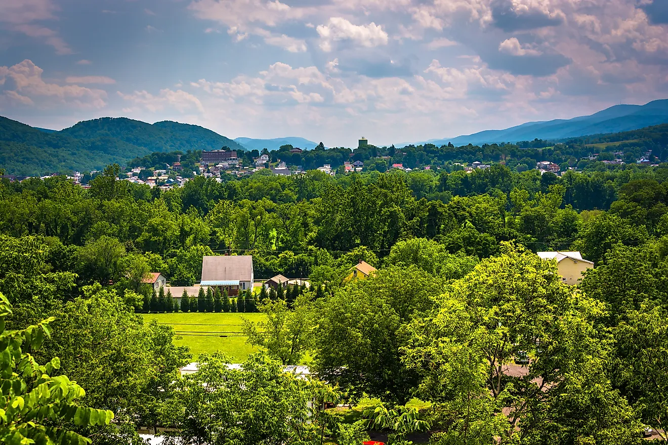 View of the landscape near Keyser, West Virginia.