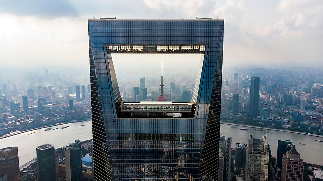 The observation deck of the Shanghai Tower is the tallest in the world. Editorial credit: askarim / Shutterstock.com. 