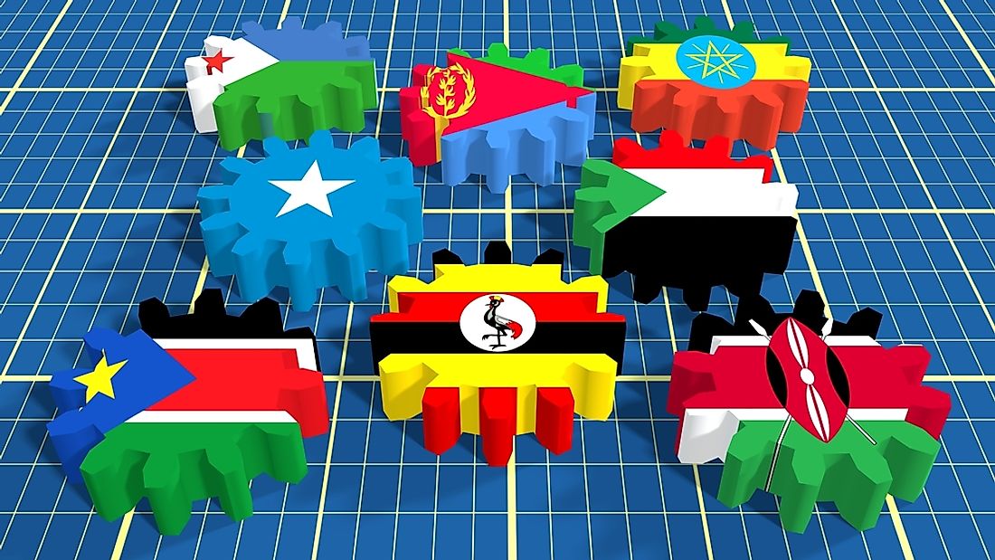 Countries in the Intergovernmental Authority on Development association. 
