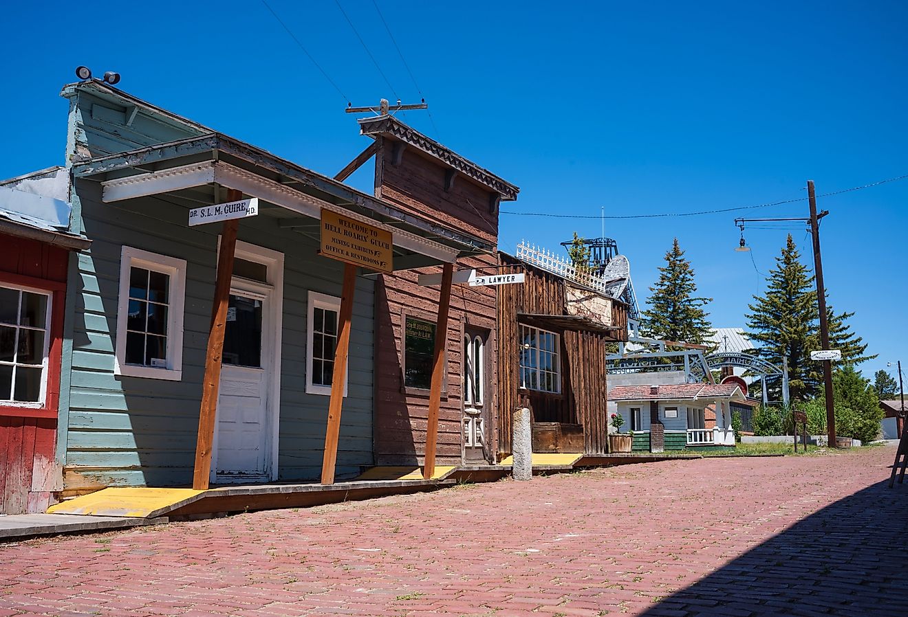 At the World Museum of Mining tourists can explore a mine called the Orphan Girl, and a reconstructed a mining Boomtown called “Hell-Roarin’ Gulch.” Image credit: JWCohen via Shutterstock. 