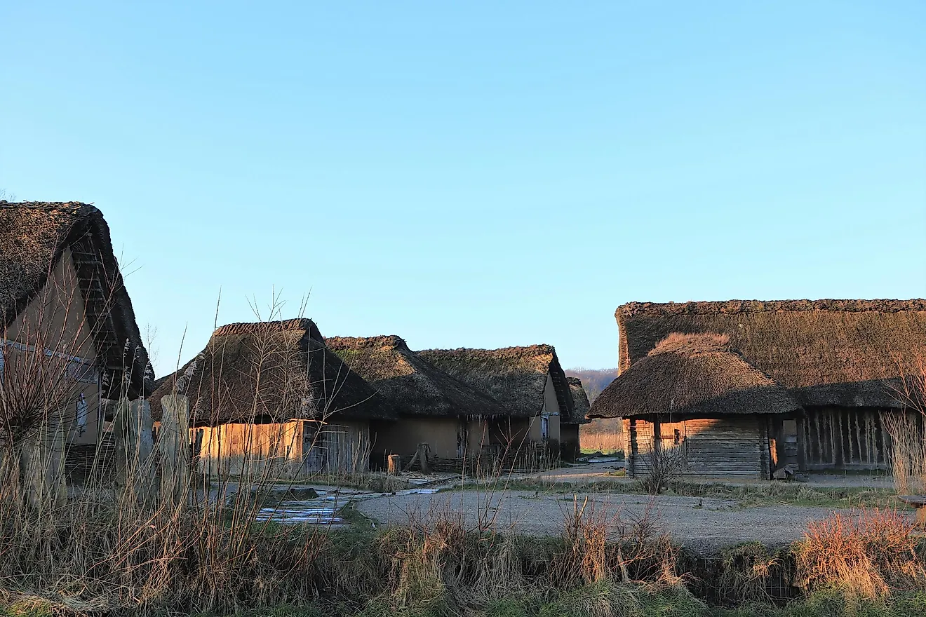 Viking houses in Hedeby.