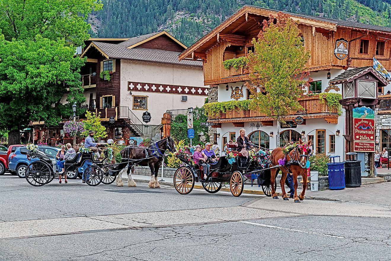  The Bavarian-themed village of Leavenworth, Washington. Image credit randy andy via Shutterstock 
