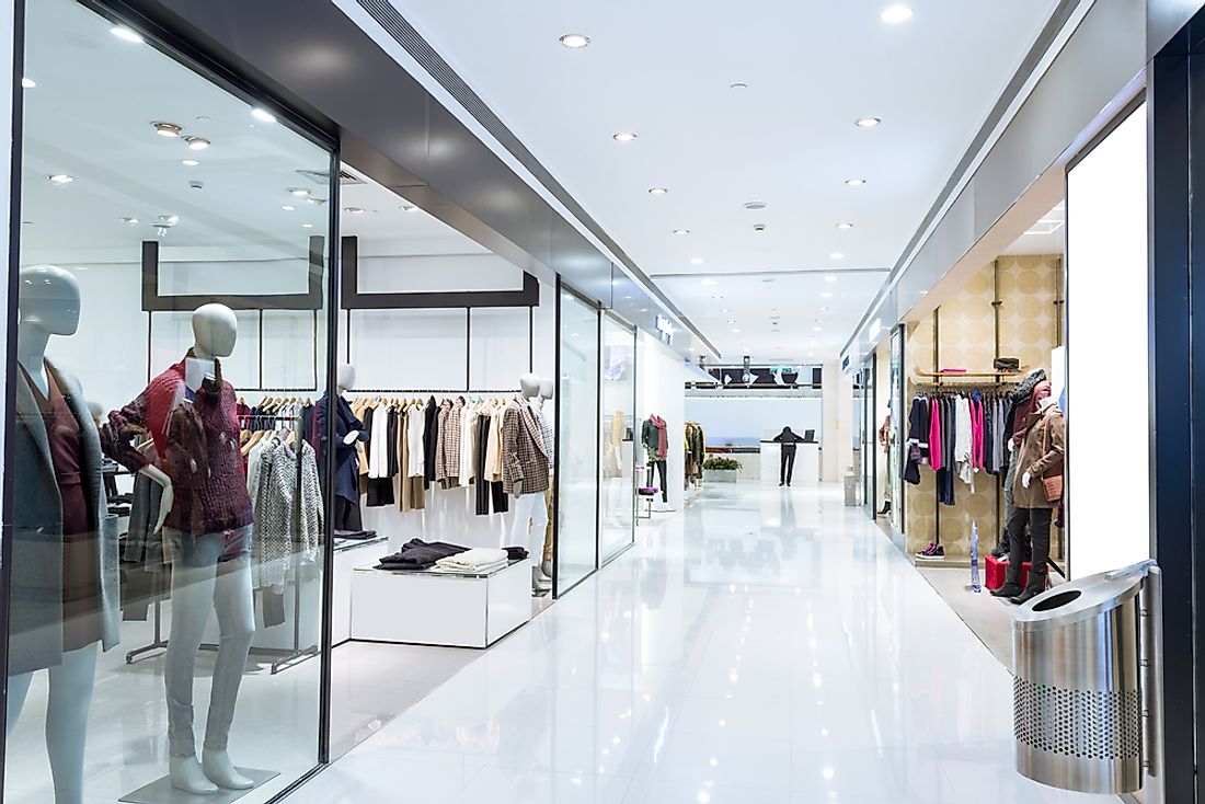 Shopping malls are increasing in popularity throughout India. 