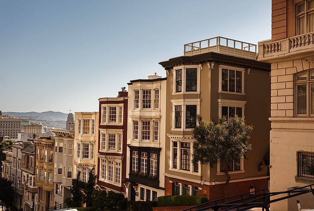 Rowhouses in San Francisco. Housing in San Francisco comes at a very high price. 