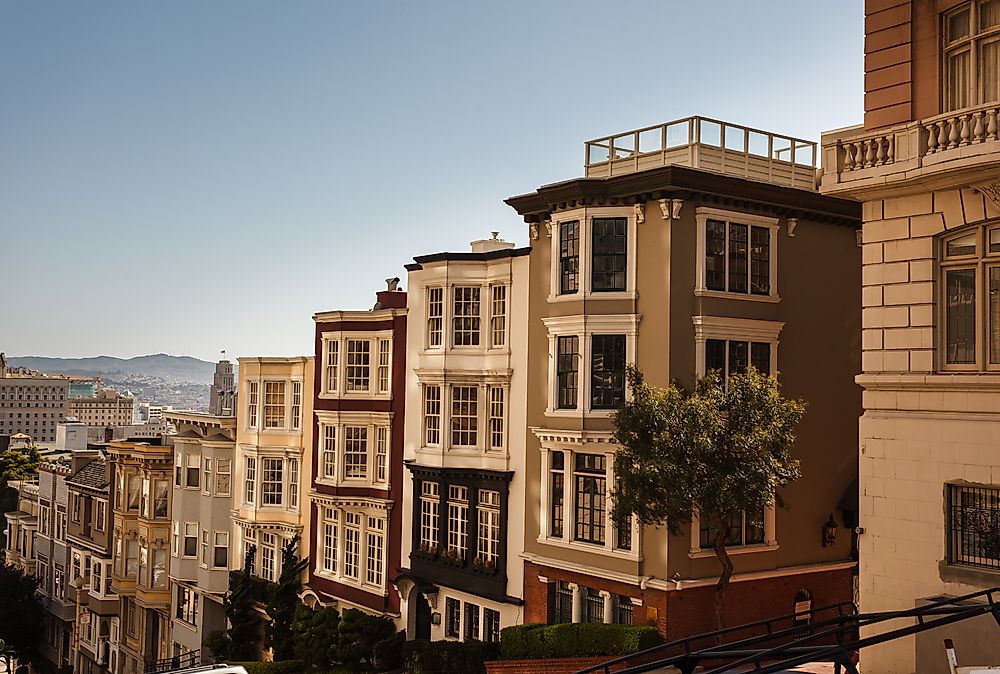 Rowhouses in San Francisco. Housing in San Francisco comes at a very high price. 