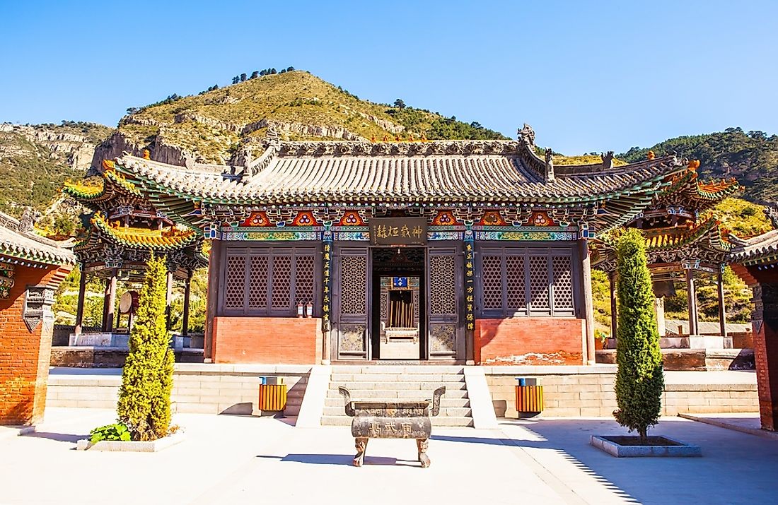 Hengshan, in Datong City, Shanxi, one of China's Five Sacred Mountains. 