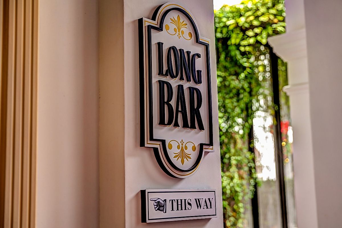 Interior of the Long Bar at the Raffles Hotel. Image credit: Todamo/Shutterstock.com