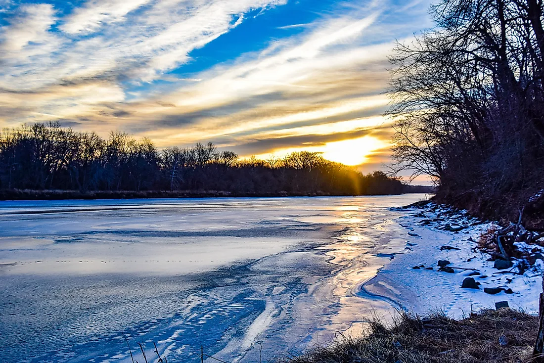 The Des Moines River in Ottumwa, Iowa.