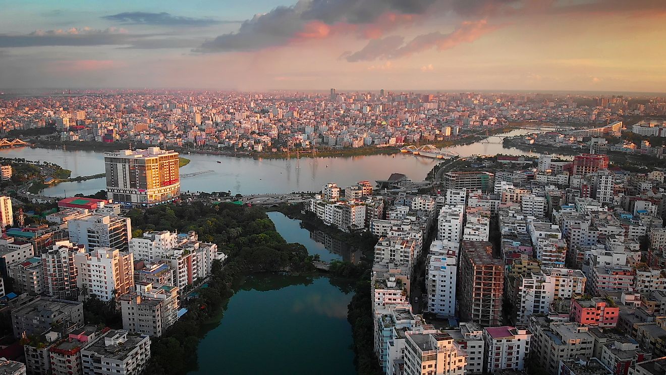 Dhaka, the capital of Bangladesh is a heavily populated city with high population density.