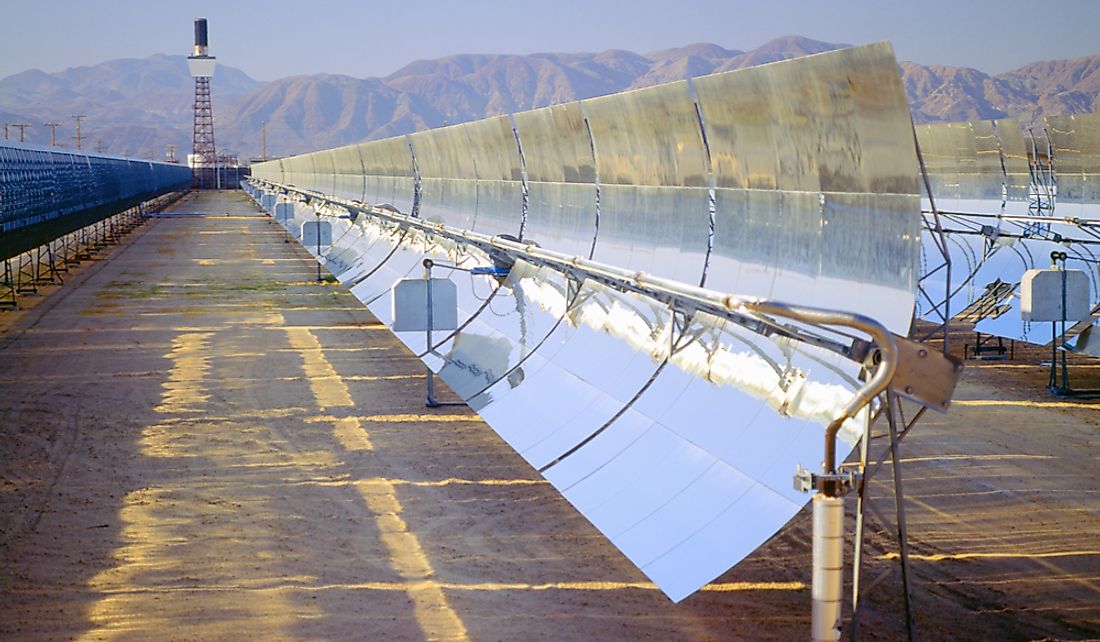 A solar energy plant in Barstow, California.