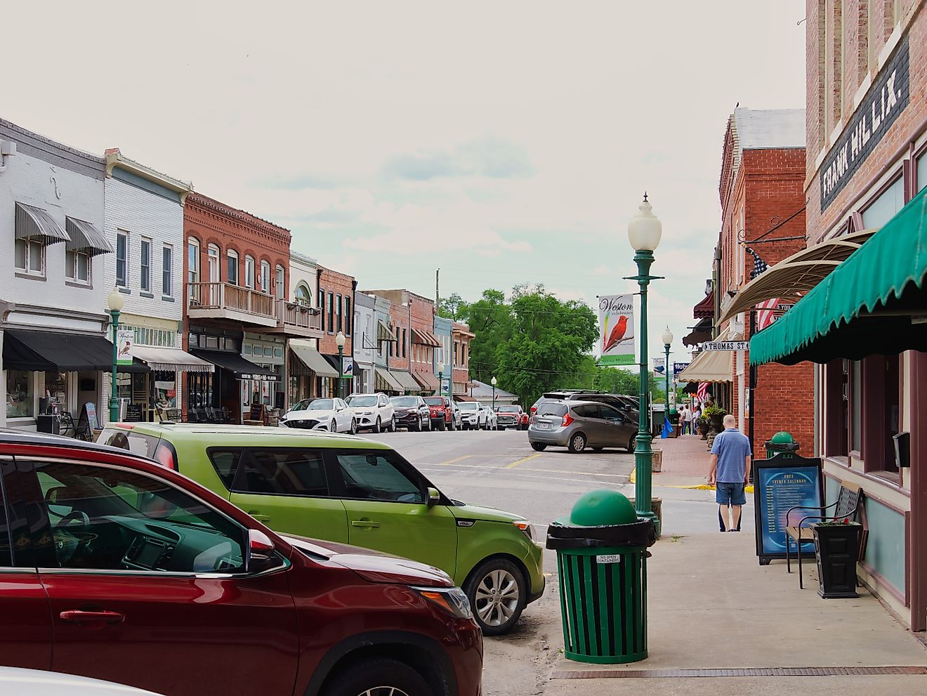 Weston, Missouri - May 18, 2023: Downtown Main Street in Weston, MO